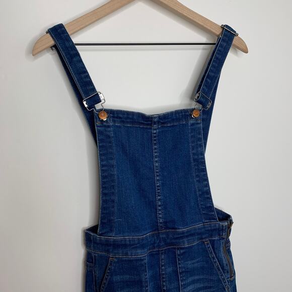 Madewell Skinny Bib Overalls in Santiago Wash Stretch Womens XS - Picture 8 of 14